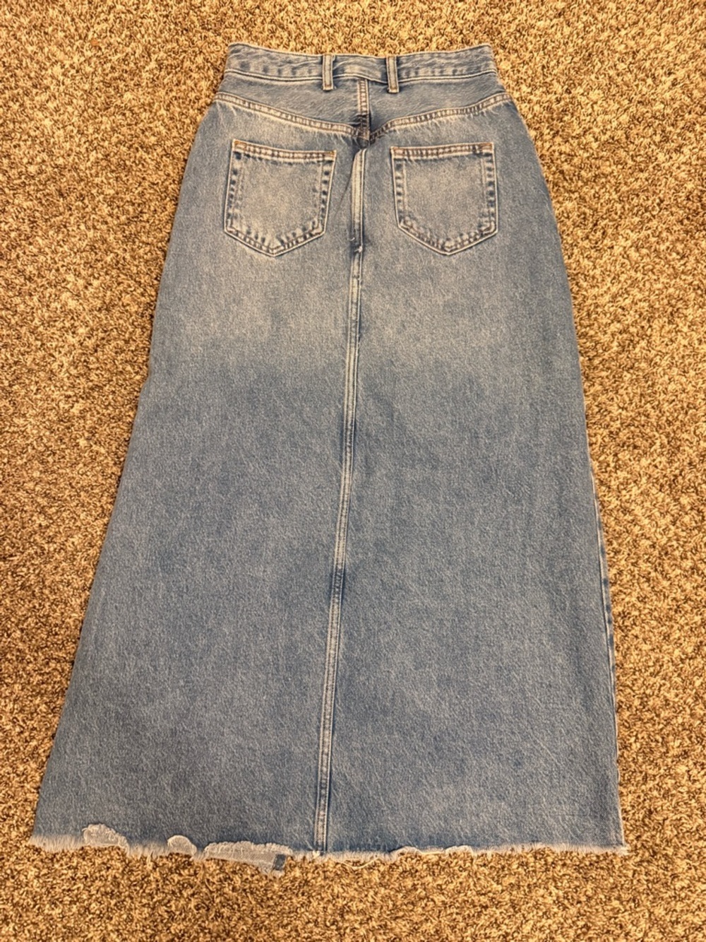 Pilcro Maxi Denim Skirt Madi Front Slit Denim Skirt Endless Summer Wash Size 2 - Picture 6 of 8